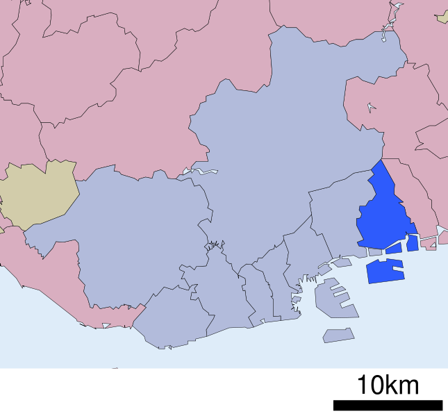 東灘区 位置図