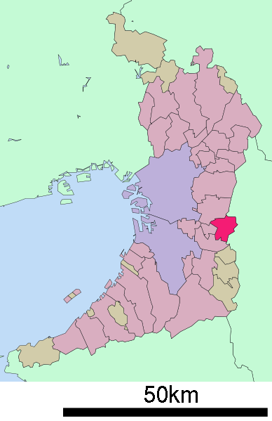 柏原市 位置図