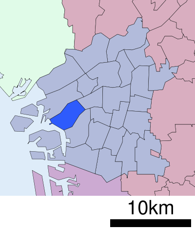 大阪市港区 位置図